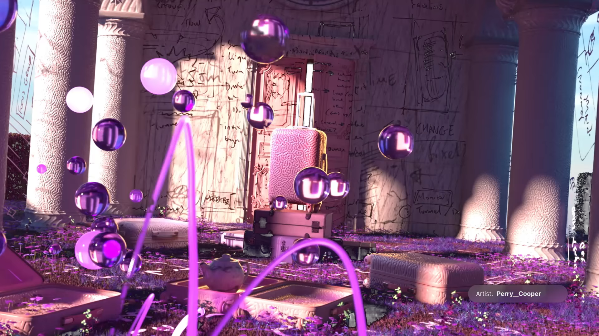 3D rendered visual showcase of advanced rendering techniques featured in our blog articles